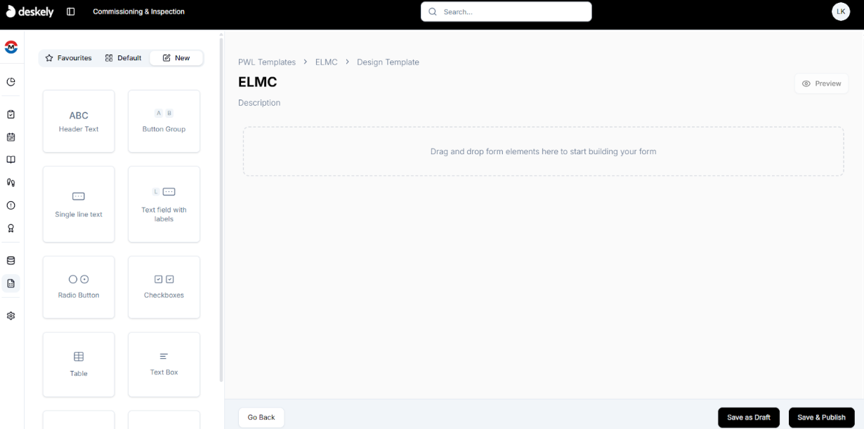 Field palette with available PWL fields.