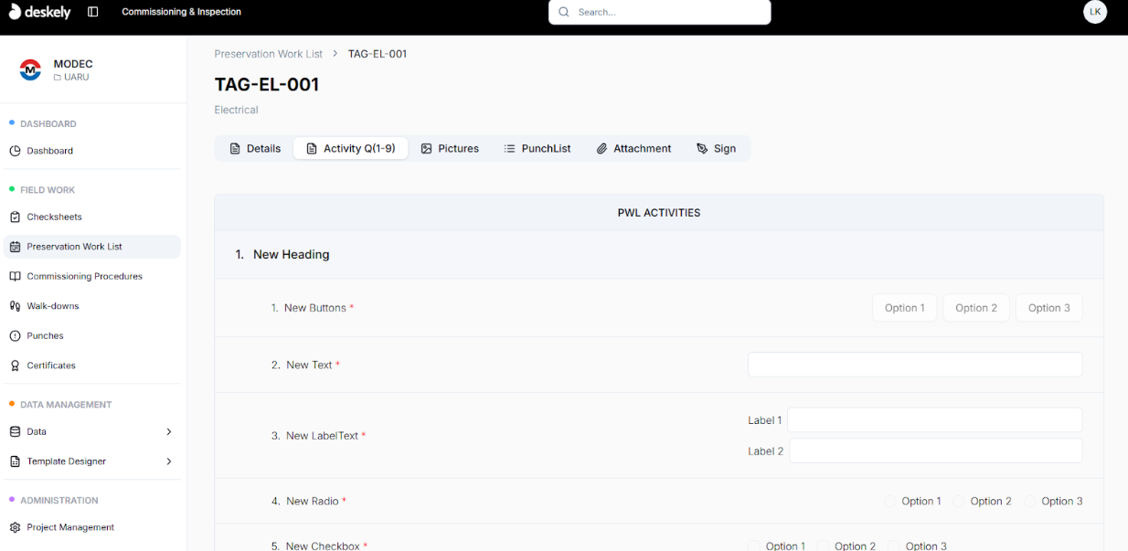 PWL View screen showing Activity tab.
